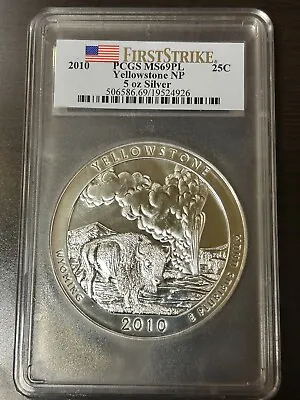 2019 ATB 5oz Silver Yellowstone Coin PCGS MS69PL Limited Rarity 99.9% Pure • $289.99