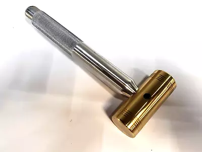 8 Oz.  Brass Hammer Knurled 3/4   Aluminum Handle * Excellent Grip* Made In Usa* • $33.89