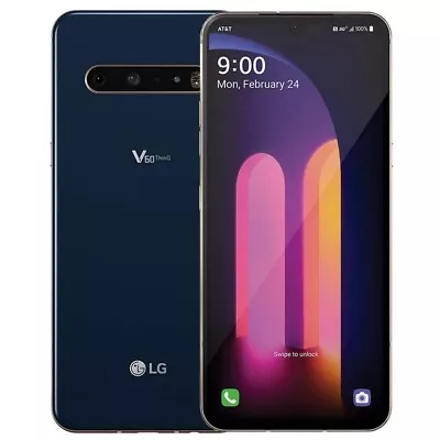 $249.99 • Buy LG V60 ThinQ 5G LM-V600TM 128GB GSM 🔓 Unlocked 6.8  - Blue + Second Screen