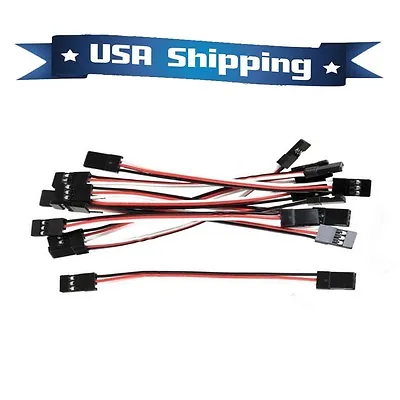 10Pcs 20CM Male To Male JR Plug Servo Extension Lead Wire Cable 200mm (8in) • $8.50