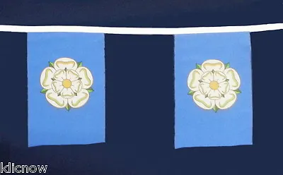 Yorkshire Bunting 10metres (32.5ft) With 29 Cloth Fabric 10 X 7  X-Large Flags • £10.99