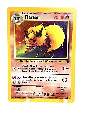 Pokémon TCG Flareon 3/64 Jungle Set Vintage Holo Rare Card • $40