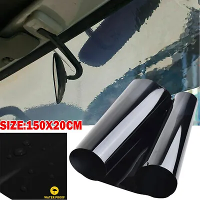 Car Sun Visor Strip Tint Film Front Windshield UV Shade Banner Accessories Black • $9.49