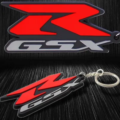 3D Soft Rubber Key Chain Fob Ring Logo Suzuki GSXR 600 750 Gixxer 1000/Busa Gray • $8.98