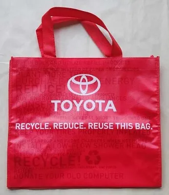 TOYOTA Tote Shopping Bag Red Reusable ECO  14.75 X13 X7.5  • $9.99