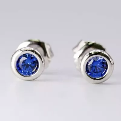 Tiffany & Co 925 Silver Elsa Peretti Blue Tanzanite By Yard Earrings W/ Pouch • $249.99