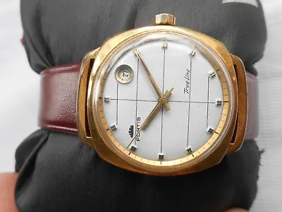 Rare Vintage Gp Swiss Made White Dial Fortis Trueline Mens Automatic Watch • $229.99