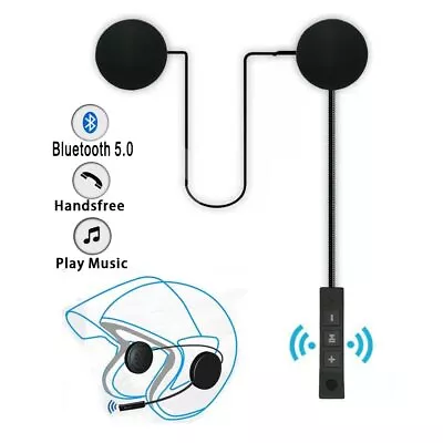 Wireless Bluetooth 5.0 Motorcycle Helmet Headset Handsfree Stereo Headphone Mic • $14.93