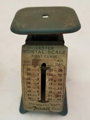 Vintage Letter Postal Scale First Class  Air Mail Stationary Dept Rexall Scale • $9.60