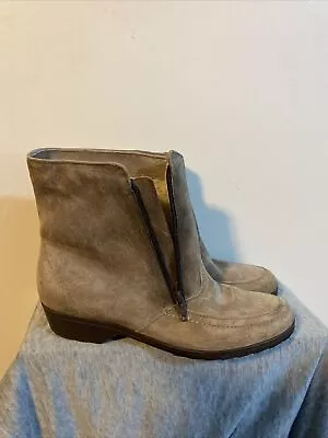 Vintage Hush Puppies Suede Leather Uppers Women’s Ankle Boots 8 1/2 Narrow • $28