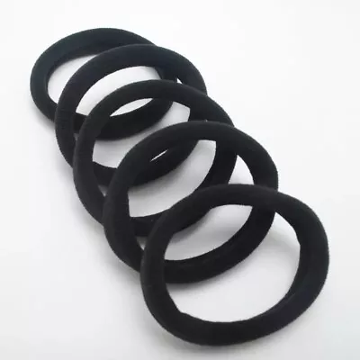 £3.65 • Buy 20 THICK Black Hair Bands Elastics Bobbles Girls Kids School Ponies Ties Quality