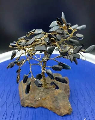 Beautiful Vintage Antique HEMATITE Gemstone Bonsai Tree For Healing Stones • $18.75