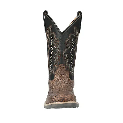 Kid's Presley Brown/Black Leather Western Boots • $80