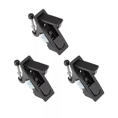 Electric Cabinet Panel Cam Lock Push Button Pop Up Door Lock KeylessBlack 3pcs • $19.77