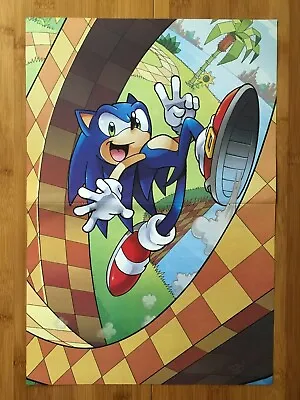 $29.99 • Buy Official Sonic The Hedgehog 2-Sided Poster Tracy Yardley/Spaziante Art SEGA RARE