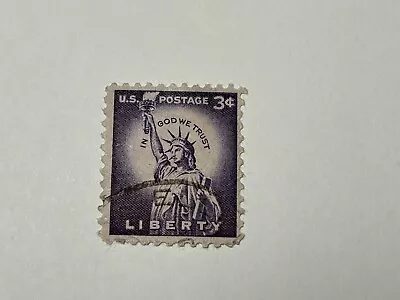 Liberty 3 Cents Stamp Lady Statue Of Liberty U.S. Postage Purple • $400