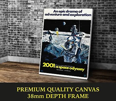 2001 A Space Odyssey Classic Movie Art Large CANVAS Print Gift A0 A1 A2 A3 A4 • £20.66