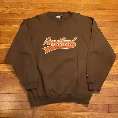 EUC Vintage 90s Cleveland Browns Puma Crewneck Sweatshirt Dawg Pound Sz L NFL • $29.99