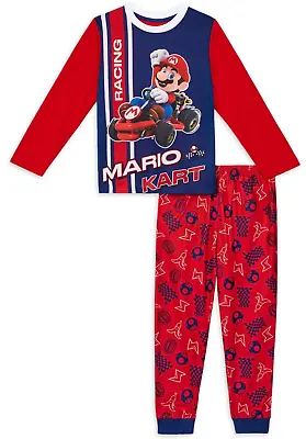 NWT - Mario Kart Boys Long Sleeve Pajamas Set 2-Piece - Size 6/7 - FREE SHIP • $20