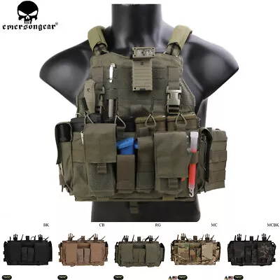 Emerson Tactical Magazine MAG Pouch 9mm 5.56 For Release Buckle Vest Chest Rig • £83.45