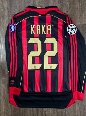 AC Milan 06/07 KAKA 22 UCL Home Long Sleeve Retro Vintage Jersey • $57.98