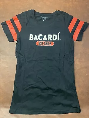 Bacardi Rum Short Sleeve Women’s T Shirt Jersey Limited Edition Promo Sz Large • £3.32