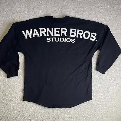 Spirit Jersey Warner Bros. Studios T Shirt Adults Small Black Long Sleeve Crew • $21.88