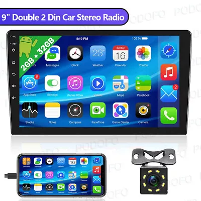 9 Inch Android 11 Car Stereo Touch Screen 2Din Car Radio GPS Navi FM WiFi 2+32GB • $59.99