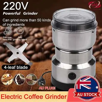 Electric Coffee Grinder Bean Nut Spice Grinding Milling Machine Blender Matte • $14.11