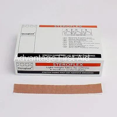 Steroflex Fabric Finger First Aid Plasters Extension 15cm X 2cm (50) Long & Thin • £10.99