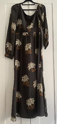 Stone Cold Fox Women’s Silk Vintage Look Maxi Floral Dress Evening Size 1 Or 8 • $35