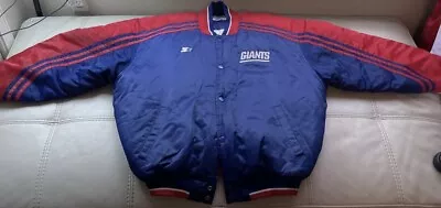 Vintage 1980s Starter Pro Line New York Giants Satin Jacket Mens XL. • $26.97