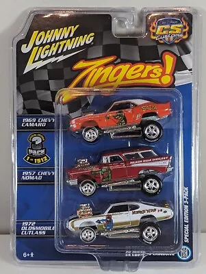 JOHNNY LIGHTNING SPECIAL EDITION RAT FINK ZINGER 3 PACK 1969 CAMARO 1957 Nomad • $29.99