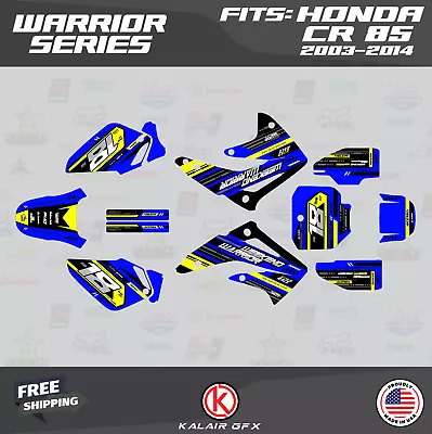 Graphics Kit For Honda CR 85 2003-2014 CR85 Warrior-Blue • $65.99