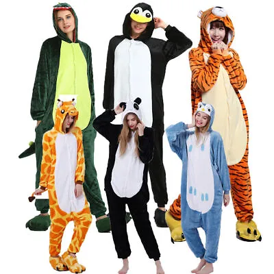 $35.99 • Buy Kigurumi Giraffe Dinosaur Cosplay Animal Pajamas Adult  Halloween Xmas Jumpsuit 