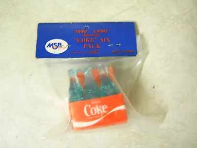 MSR Mini Land Coca-Cola 6 Pack Mini Bottles Display Item Doll House Decor #1087 • $14.95