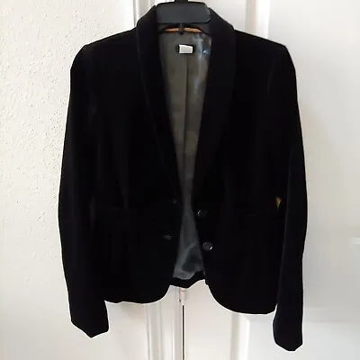 J Crew Velvet Blazer Jacket Womens Black Size 4 • $30