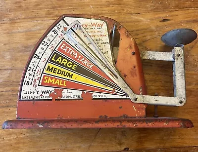 Working Brower Mfg. Co. JIFFY-WAY Rustic Vintage Tin Poultry Egg Scale • $43