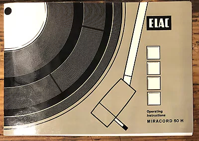 Elac Miracord 50H / 50 H Turntable  Owner / User Manual *Original* • $24.97