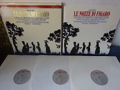 MOZART - THE MARRIAGE OF FIGARO 3LP BOX ASMF Marriner PHILIPS 416 370-1 • £10