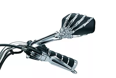 $161.96 • Buy Kuryakyn 1759 Black & Chrome Skeleton Hand & Stem Univeral Mirrors (Pair)
