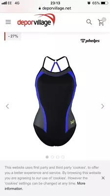 Michael Phelps Ladies Swim Costume 12/14 Size 38 New Cost £45 • £25