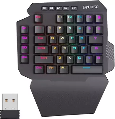 2.4G Wireless-One Handed Mechanical Keyboard RGB Led Backlit-41 Macro Keys PC • $68.69