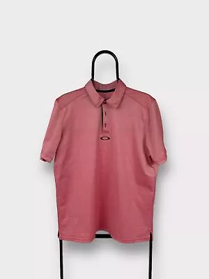 Men’s Vintage Oakley Pink Polo Short Sleeve Shirt Retro T-Shirt Classic... • $48.46