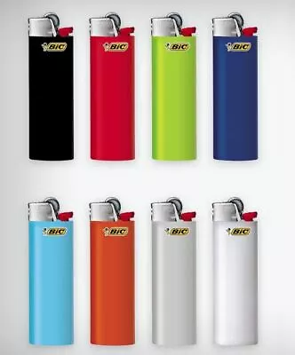 Bic Maxi Large Cigarette Lighters Tobacco Bulk X 5 Assorted Colours • $9.80