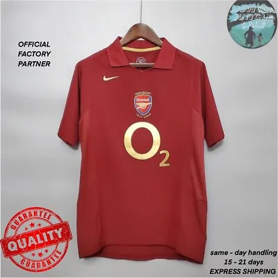 Arsenal 2005/2006 Retro Classic Shirt Manufacturer S-XXL Mens Authentic Factory • £33.99