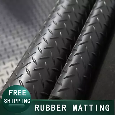 3MM Smooth Matt Black Rubber Flooring Matting For Garage Van Or Car Roll Mat • £14.50