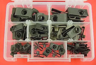 1946-1980 Ford 53Pc Assortment Extruded U-Nut Clips Kit Hood Body Panel Fender • $38.71