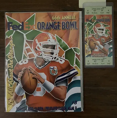 2000 Orange Bowl Full Ticket Stub & Program Tom Brady Last College Game Michigan • $250