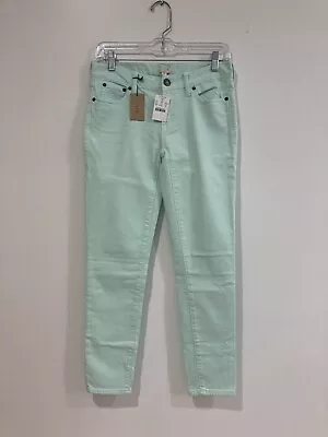 NWT J. Crew Ankle Toothpick Skinny Stretch Women Jeans Mint Light Green Size 25 • $29.99